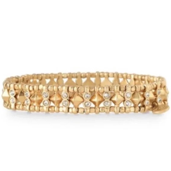 New Stella & Dot Arrison Stretch bracelet - gold - w/box - Picture 4 of 7